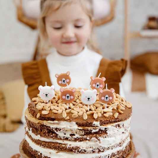Teddy Bear Birthday Cake Candles