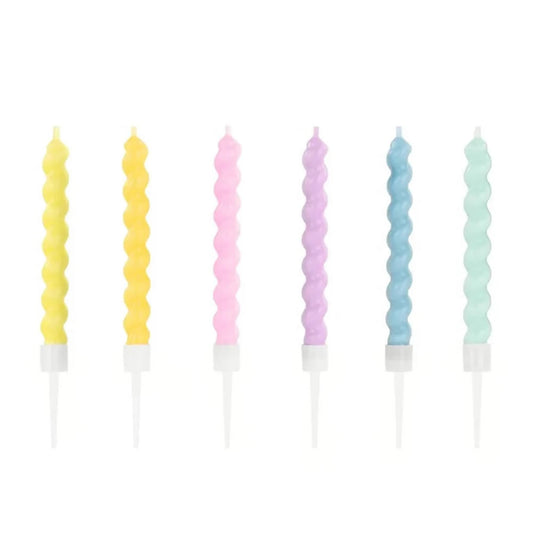 Pastel Twisted Birthday Candles