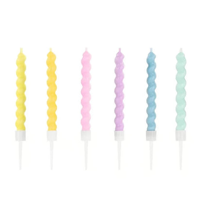 Pastel Twisted Birthday Candles