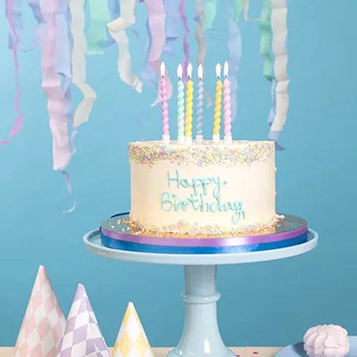 Pastel Twisted Birthday Candles