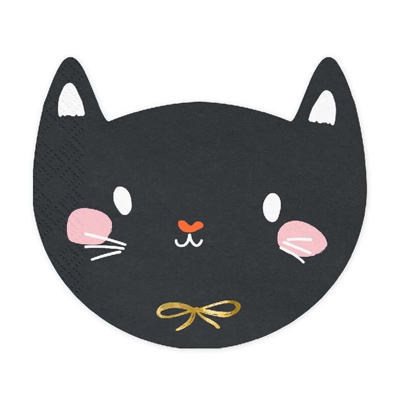 Black Cat Paper Napkins