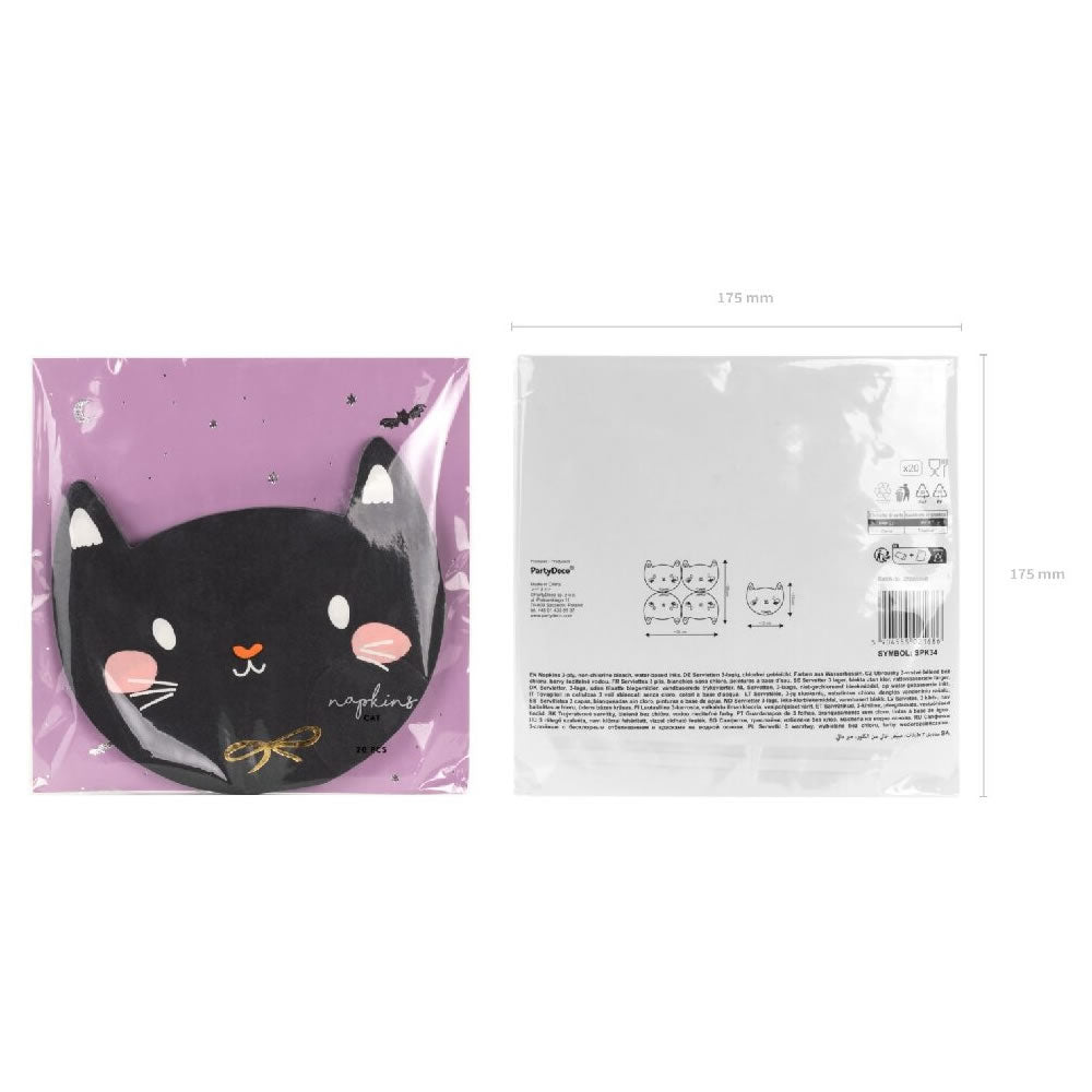 Black Cat Paper Napkins