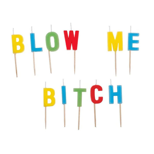 Blow Me Bitch Letter Candles