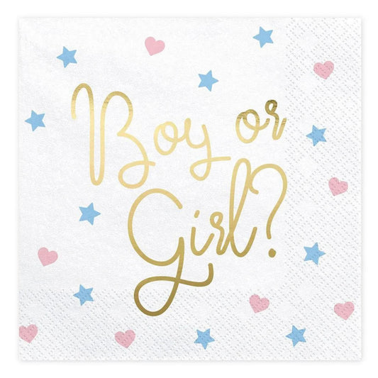 Boy or Girl Gender Reveal Napkins