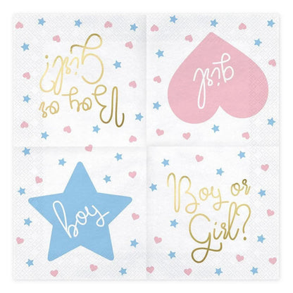 Boy or Girl Gender Reveal Napkins