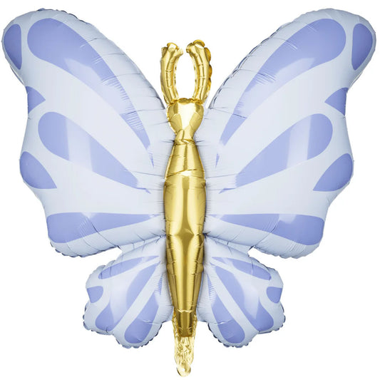 Large Butterfly Balloon - Pastel Blue