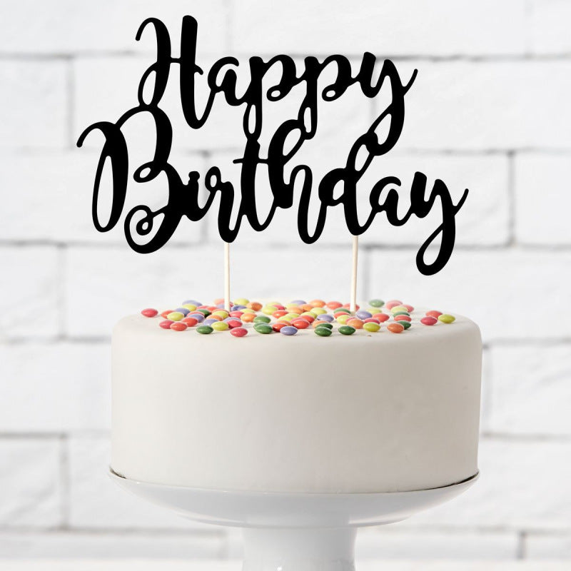 8" Happy Birthday Cake Topper