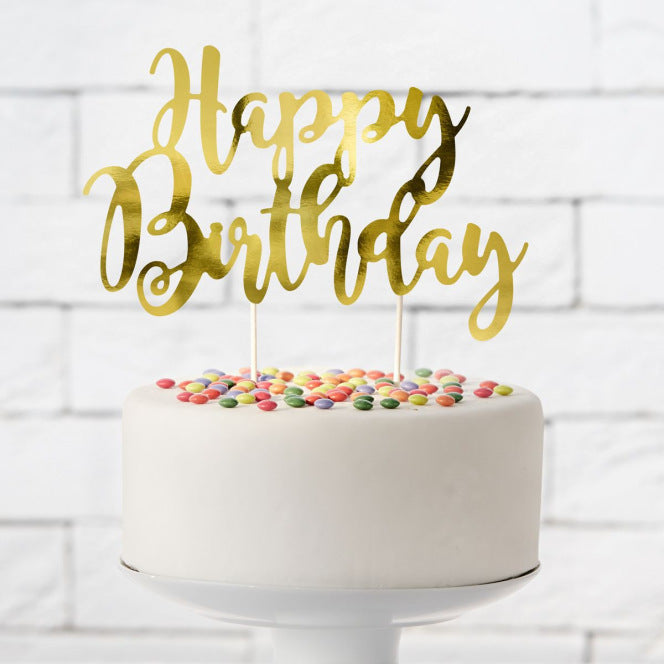 8" Happy Birthday Cake Topper