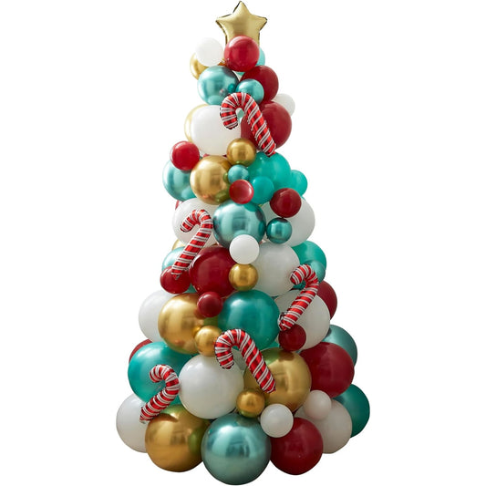 Candy Cane Balloon Christmas Tree