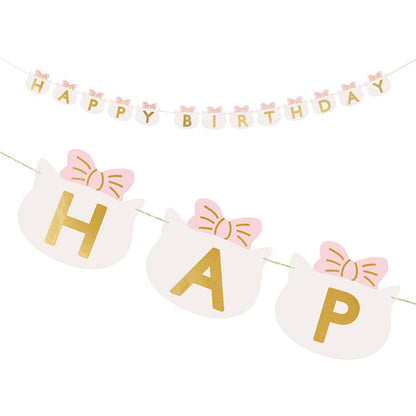 Cat Themed Happy Birthday Banner