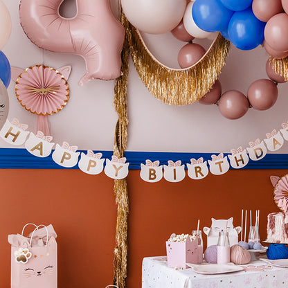 Cat Themed Happy Birthday Banner