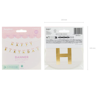 Cat Themed Happy Birthday Banner