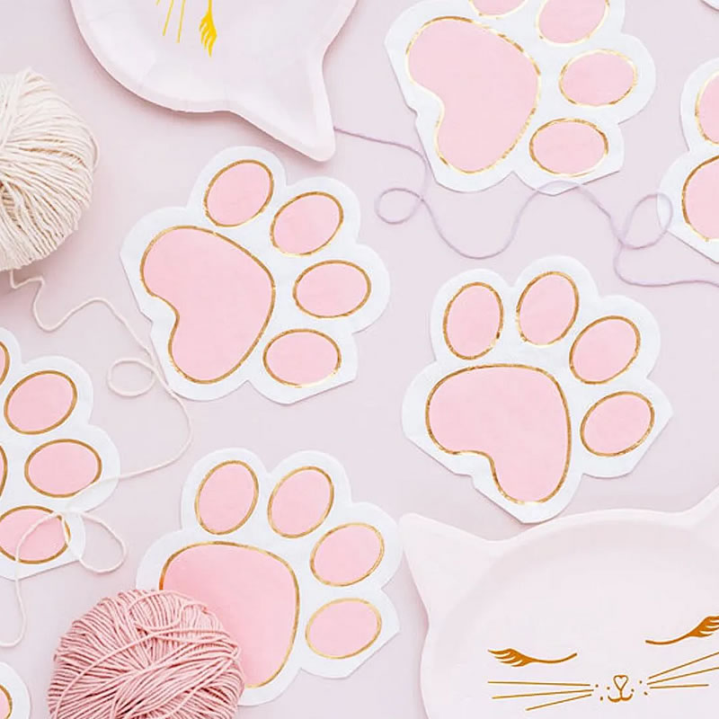 Kitty Cat Paw Paper Napkins