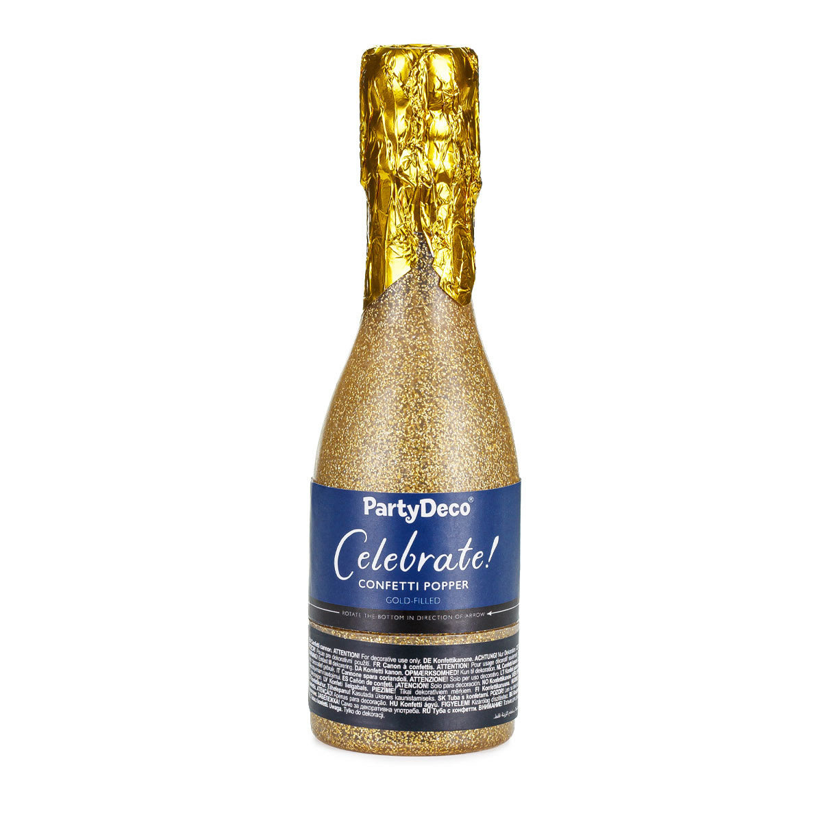 Gold Champagne Bottle Confetti Cannon
