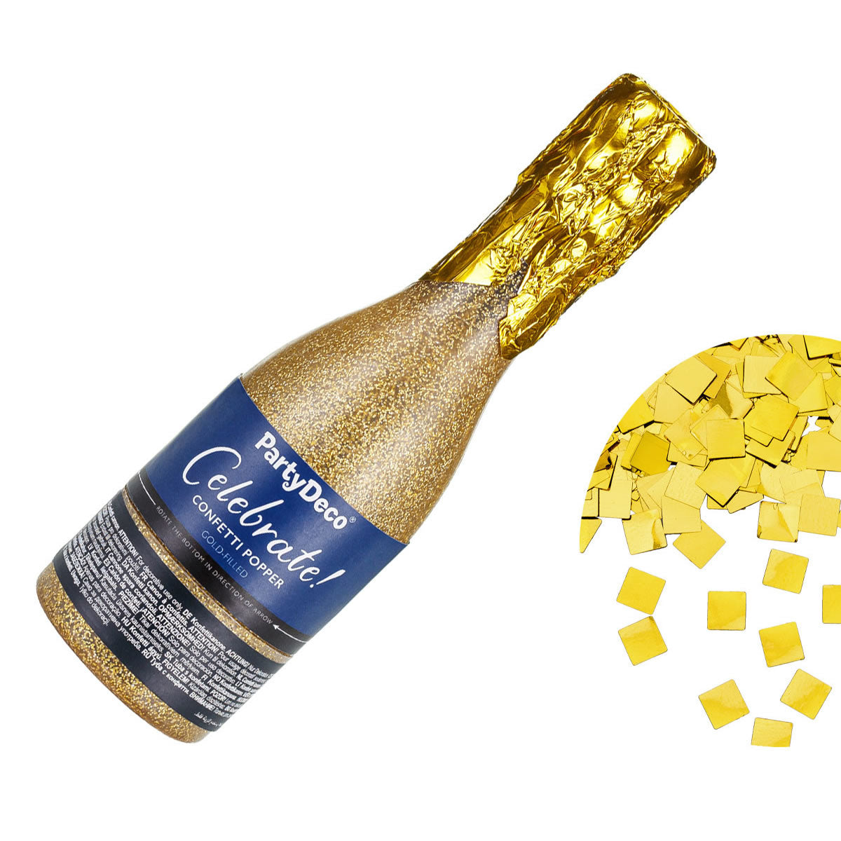 Gold Champagne Bottle Confetti Cannon