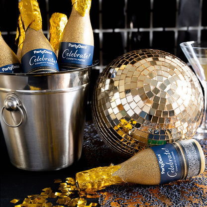 Gold Champagne Bottle Confetti Cannon