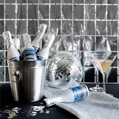 Silver Champagne Bottle Confetti Cannon