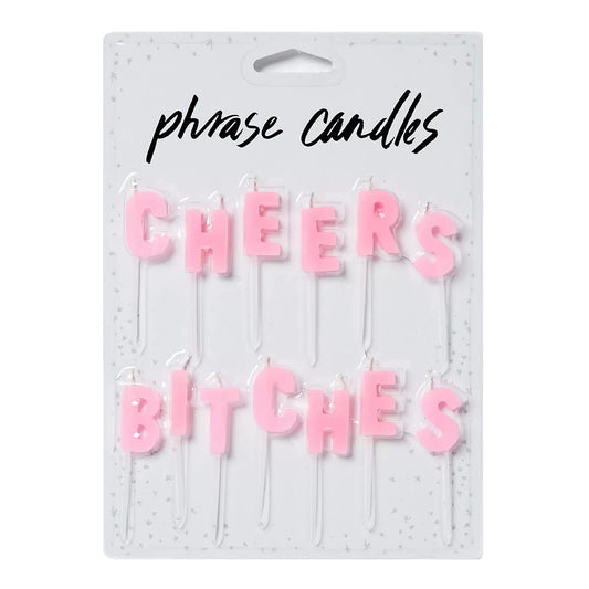 Cheers Bitches Cake Letter Candles