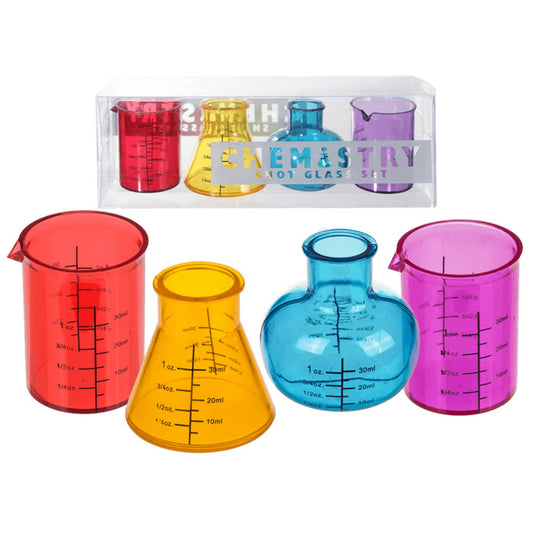 Chemistry Shot Glasses, Set of 4