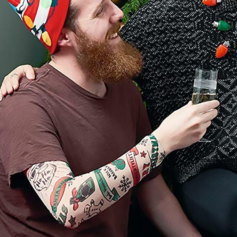 Christmas Fabric Tattoo Sleeve