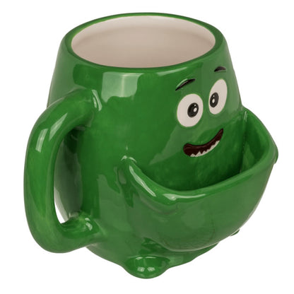 Cookie Cuddler Dolomite Monster Mug Green