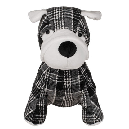 Cute Doggy Door Stop in Tartan Design