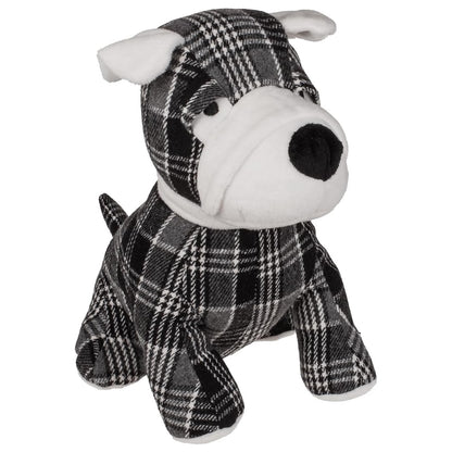 Cute Doggy Door Stop in Tartan Design