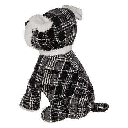 Cute Doggy Door Stop in Tartan Design