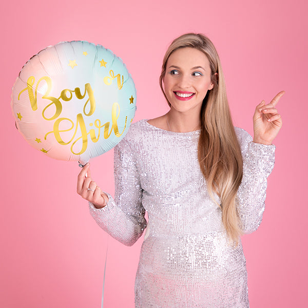 Pink and Mint Boy or Girl Balloon