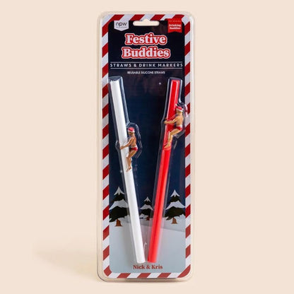 Festive Buddies Straw and Drink Markers