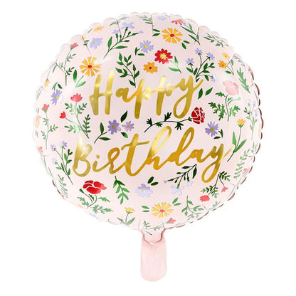 Floral Happy Birthday Balloon