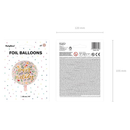 Floral Happy Birthday Balloon