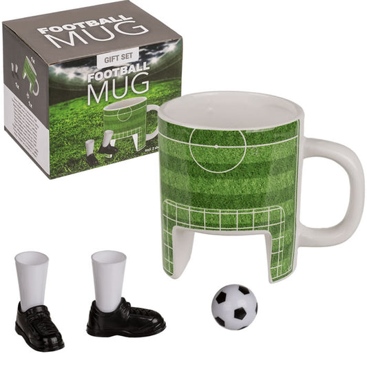 Football Mug Gift Set with Finger Boots and Football