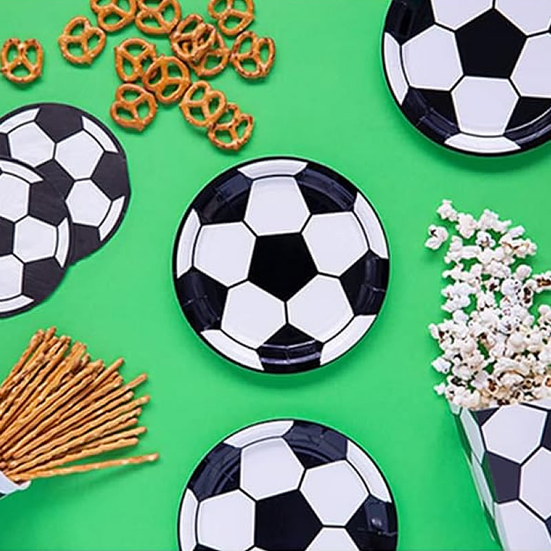 Football Party Paper Plates Pack of 6