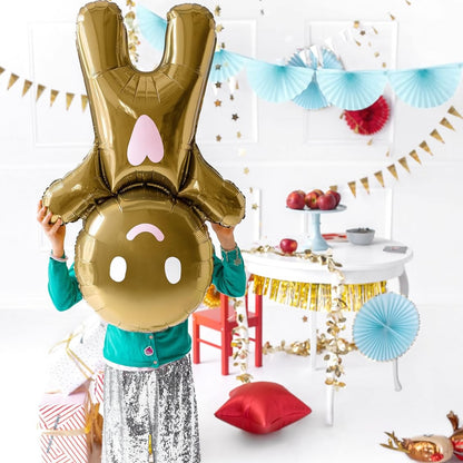 Large Gold Gingerbread Man Foil Balloon