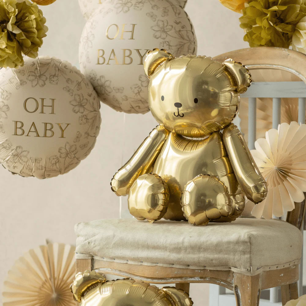 Gold Bear Balloon