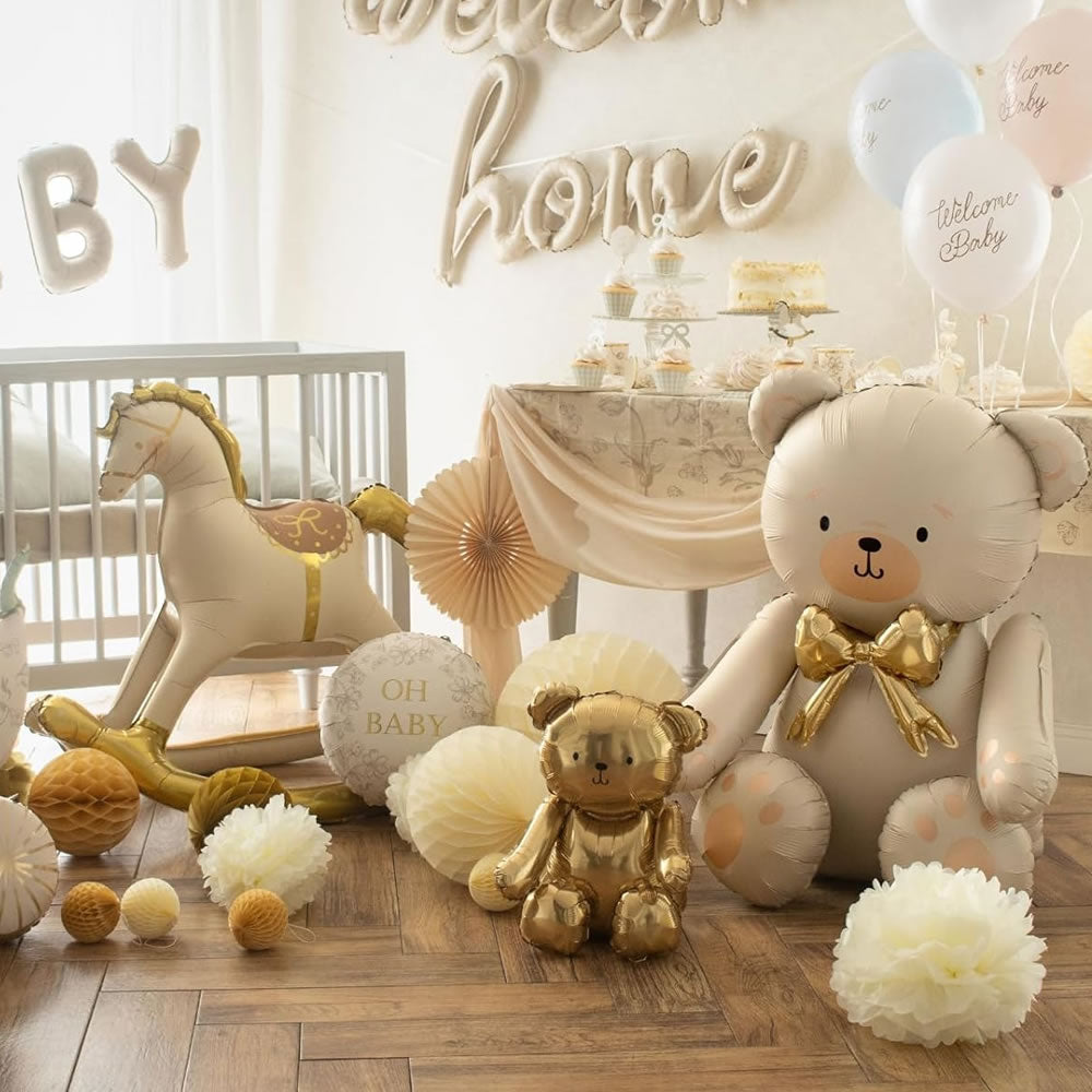 Gold Bear Balloon