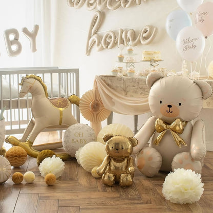 Gold Bear Balloon