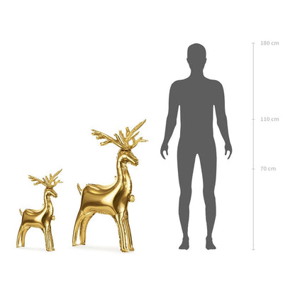 Large Gold Standing Reindeer Foil Balloon