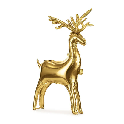 Medium Gold Standing Reindeer Foil Balloon