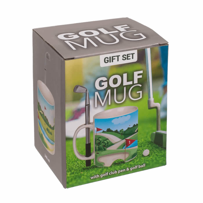 Golf Mug Gift Set with Golf Club and Mini Ball