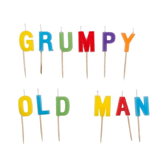 Grumpy Old Man Letter Candles