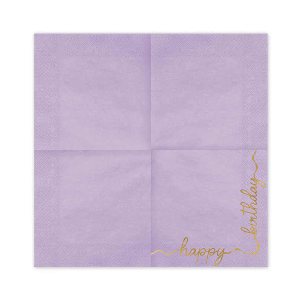 Pastel Happy Birthday Paper Napkins