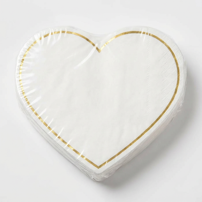 Heart Shaped Paper Napkins