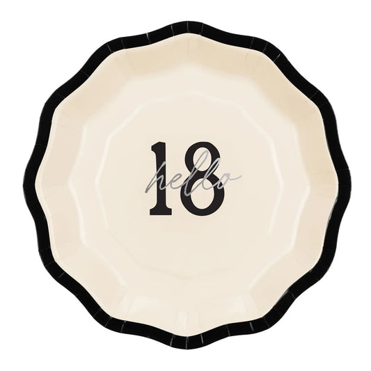 Hello 18 Birthday Paper Plates