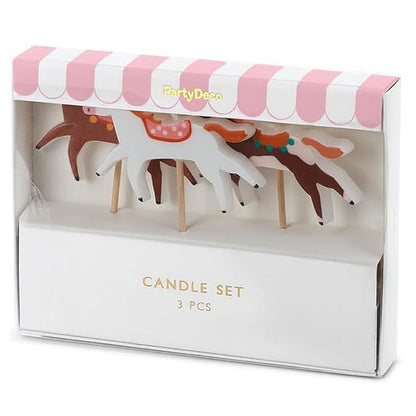 Horse Birthday Candles, Set of 3
