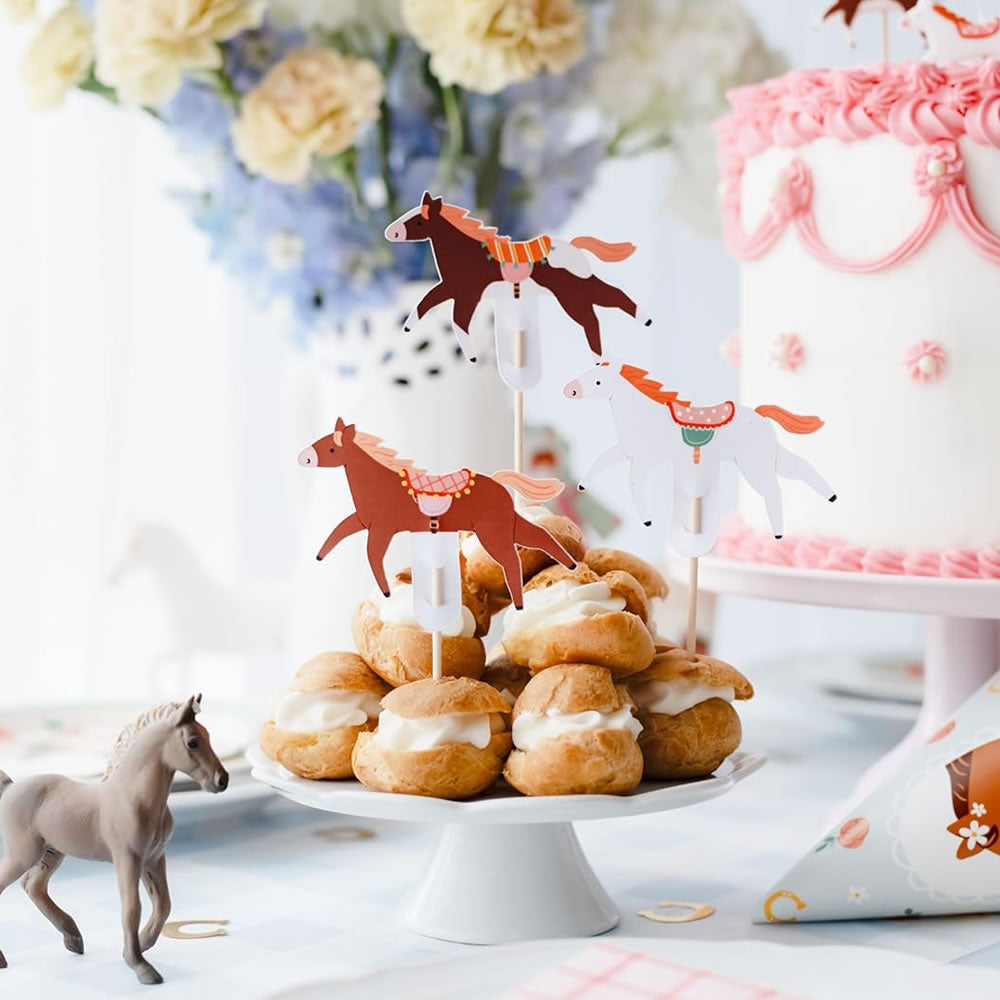 Horse Cupcake Toppers, Set of 6