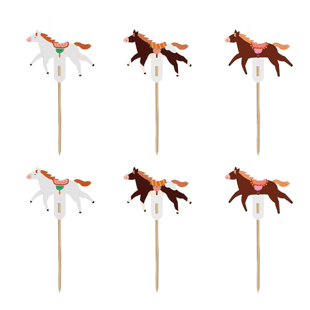 Horse Cupcake Toppers, Set of 6