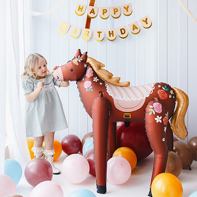 100cm Standing Horse Foil Balloon