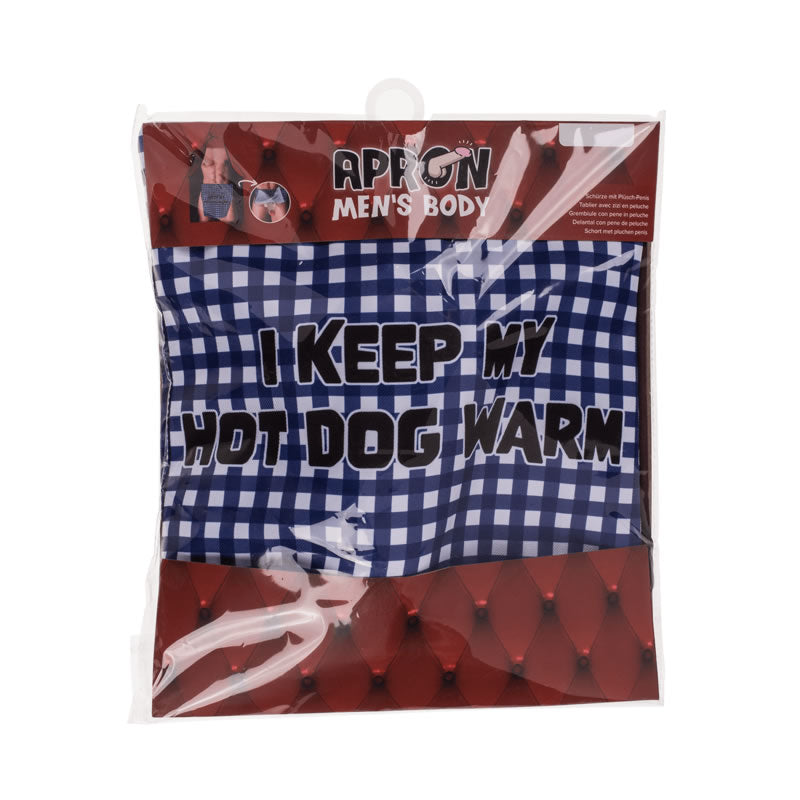 "I keep my hot dog warm" Funny Kitchen Apron
